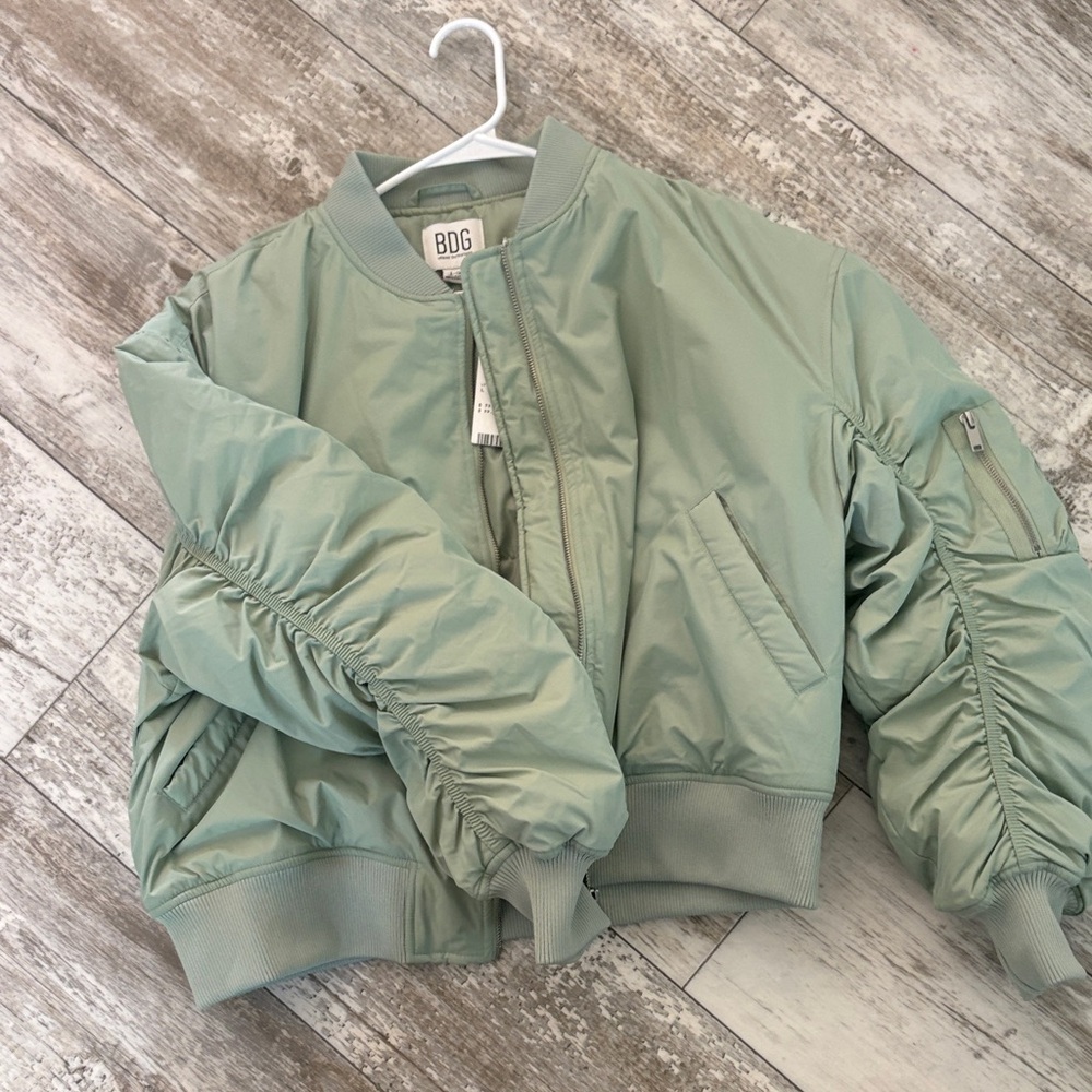 BDG Light Green Bomber Jacket